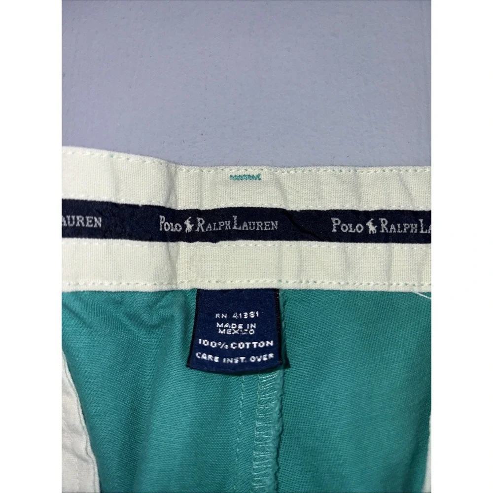 Polo Ralph Lauren Chino Shorts Men's 31 Bright Green Gordon Flat Front Chino VTG